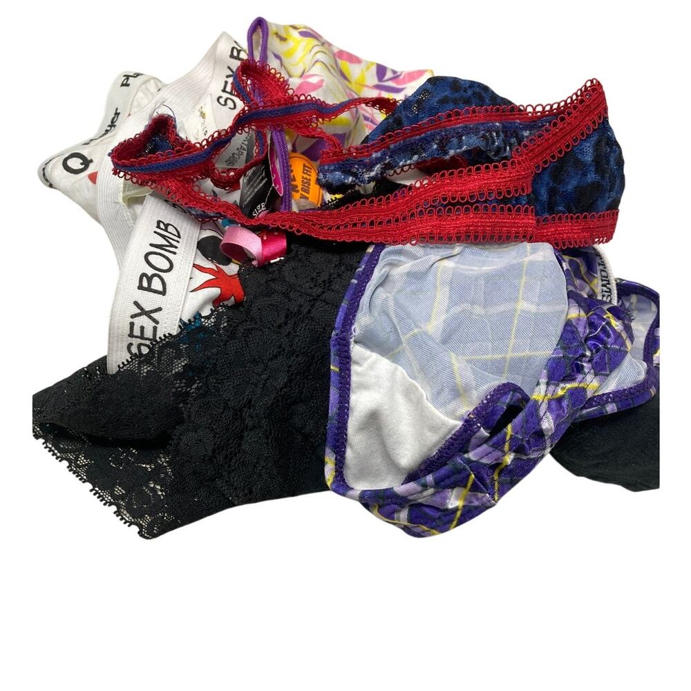 Womens Underwear Lot 7 Pairs Size 7 Large New Mixed Brands Bikini Brief Panties